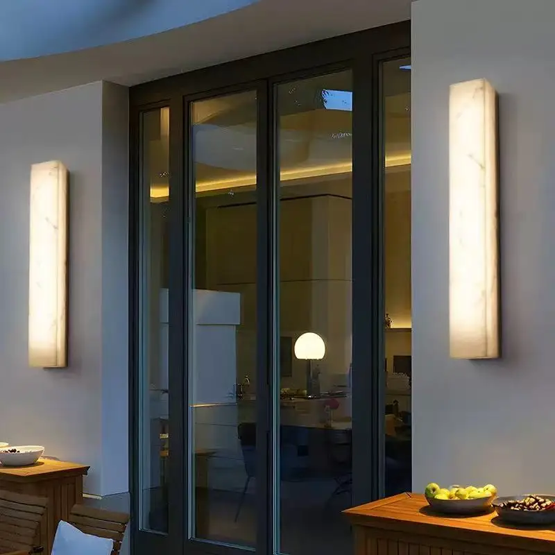 

Outdoor waterproof wall lamp, villa gate pillar, stainless steel anti cloud stone wall lamp, light luxury courtyard wall lamp