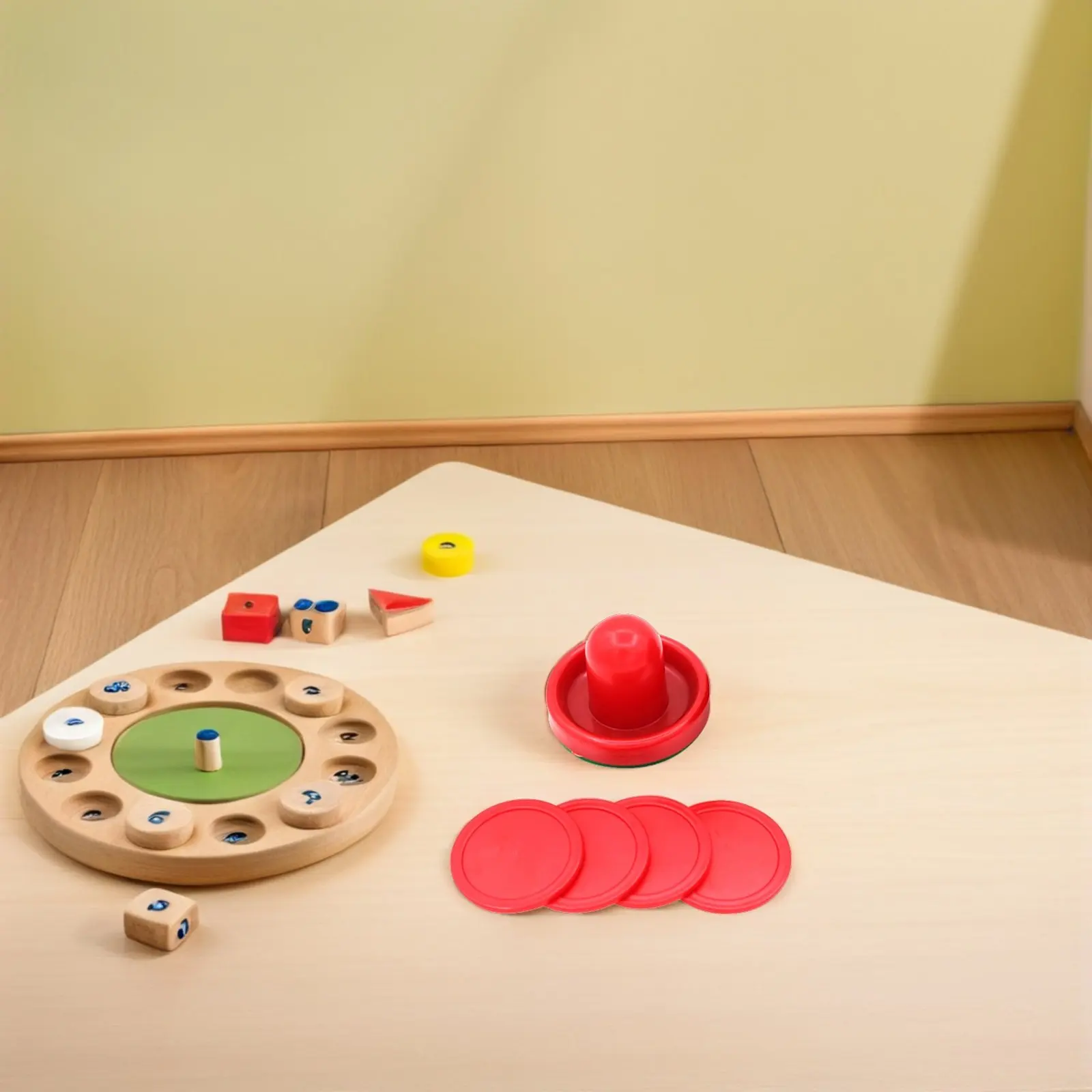 

2Sets Air Hockey Table Lint Patches Self Adhesive Replacement Pads Stable Airflow Pusher Accessories Paddle Pads for Tabletop