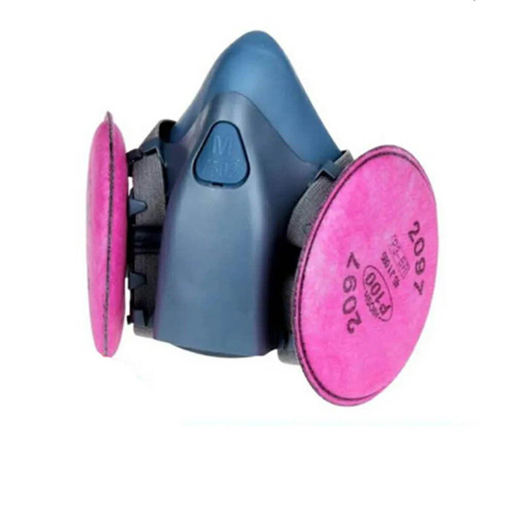 

7502 + 2097 3 в 1 костюм респиратор окраска распылительный фильтр-картридж хлопок противогаз для лица