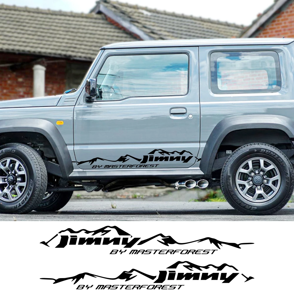 

Наклейки на боковые двери автомобиля для Suzuki Jimny JB64 JB74 JB43 JA11 4x4, виниловые наклейки с горной графикой для бездорожья, автоаксессуары