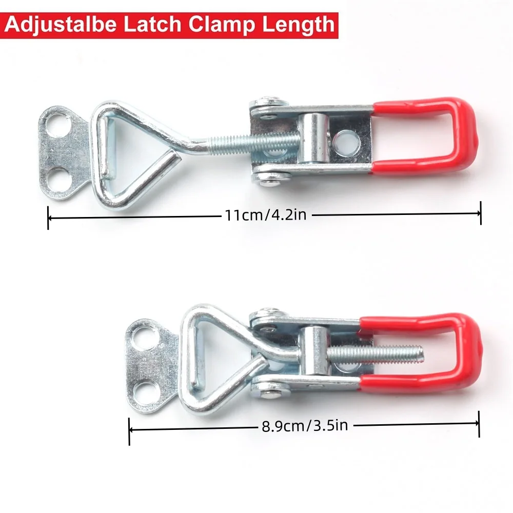 8 pcs Adjustable Toolbox Case Metal Toggle Latch Catch Clasp Quick Release Clamp Anti-Slip Push Pull Toggle Clamp Tools