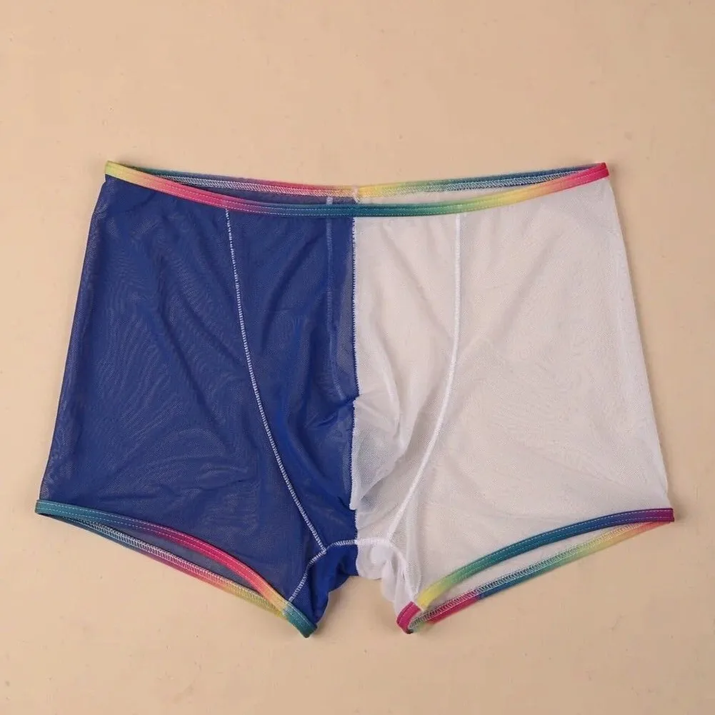 Men's Athletic Trunks Boxer Shorts with Contrast Trim Bulge Pouch and Lightweight Mesh for Support and Airflow