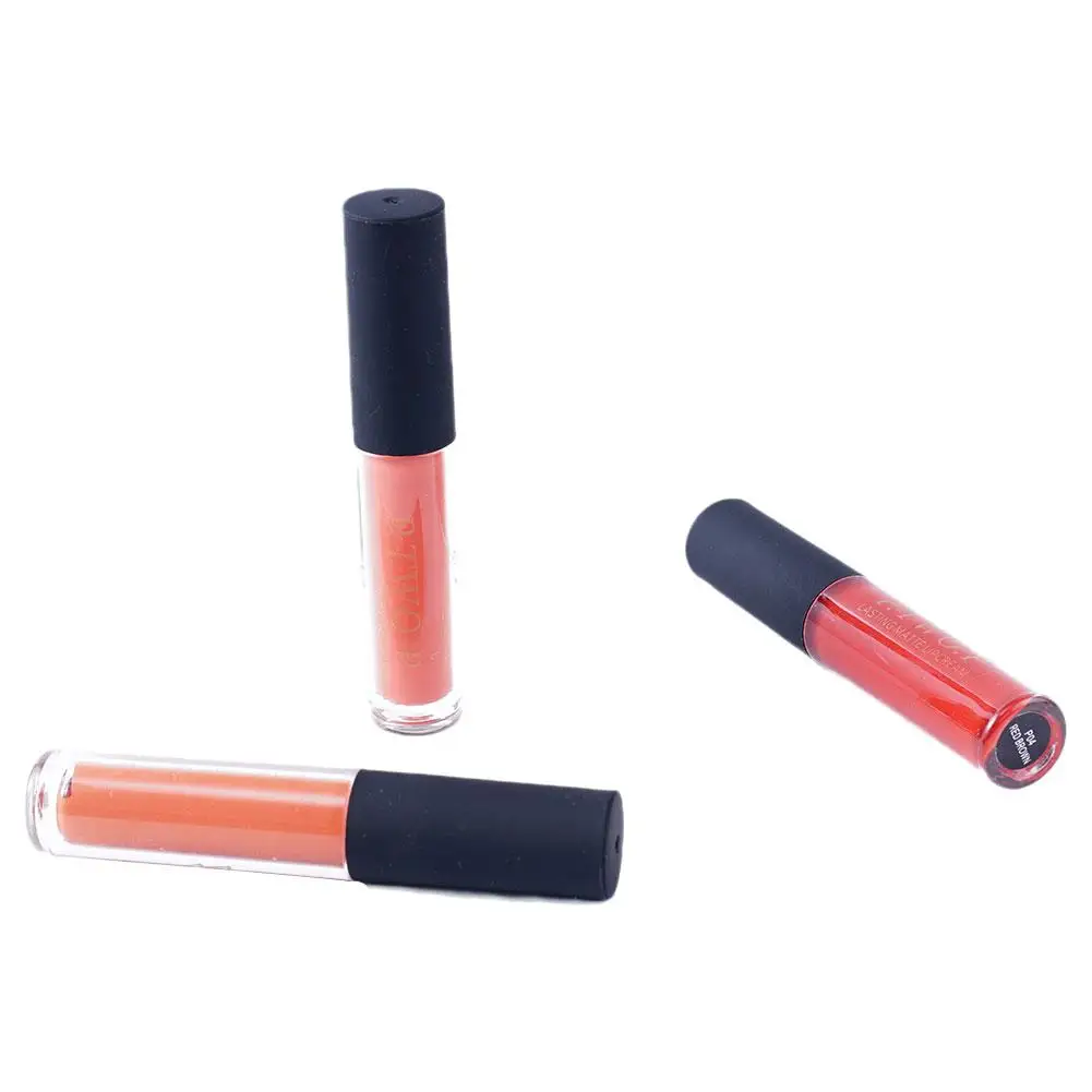 Batom fosco líquido, brilho labial leve, maquiagem impermeável, esmalte de longa duração, kit cosmético nu, Q9O9, 3pcs