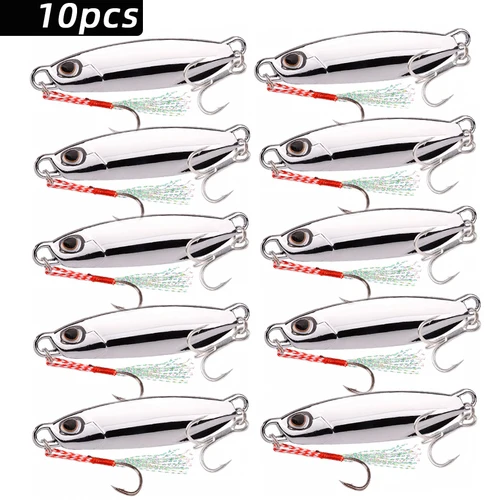 Señuelo para Pesca vertical de Metal con peso de 15G, 20G, 30G, 40G, plantilla de Metal plateado, Crankbait, Señuelos de Pesca Wobbler artificiales, cebo de trucha