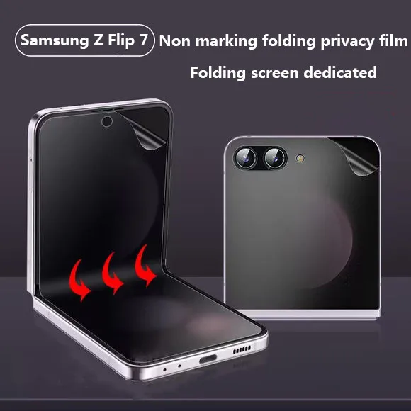 

Гидрогелевая пленка против подглядывания для Samsung Galaxy Z Flip 7, 6, 5 5G, защитная пленка от царапин, мягкая внутренняя внешняя защитная пленка для экрана