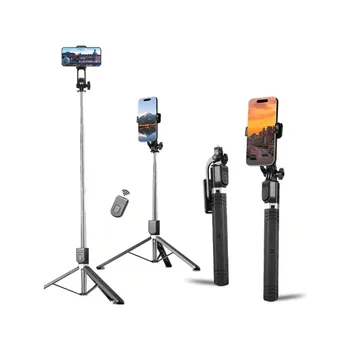 170 Cm Selfie Stick Tripod Retractable With Wireless Remote Control Portable Compatible…