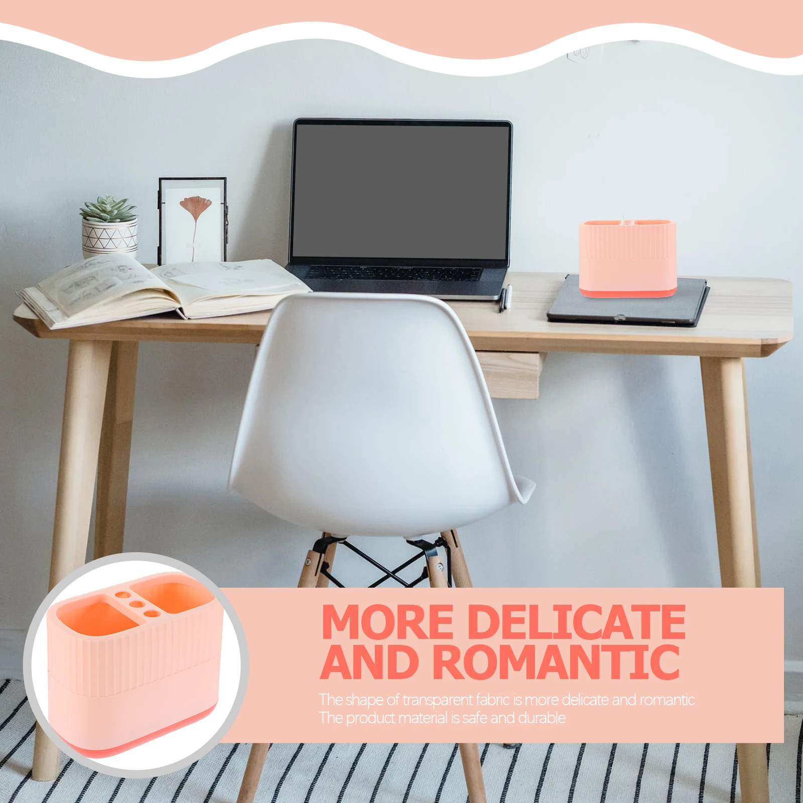 

2 Pcs Pen Holder Makeup Brush Storage Box Desktop Organizer Pot for Pencils Paint Stationery Holders Pots Brushes Container