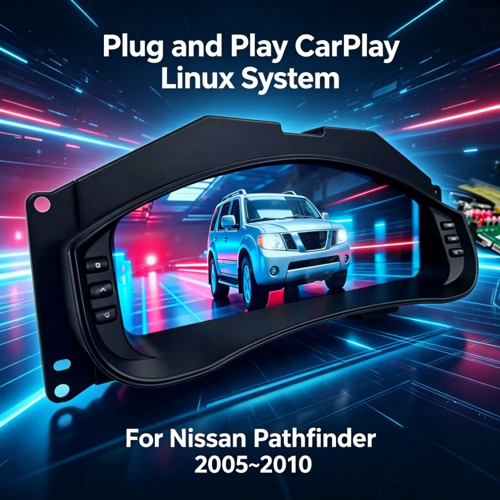 For Nissan Pathfinder 2005 2006 2007 2008 2009 2010 Virtual Cockpit Speed Meter LCD Cluster Instrument Panel Player Dashboard