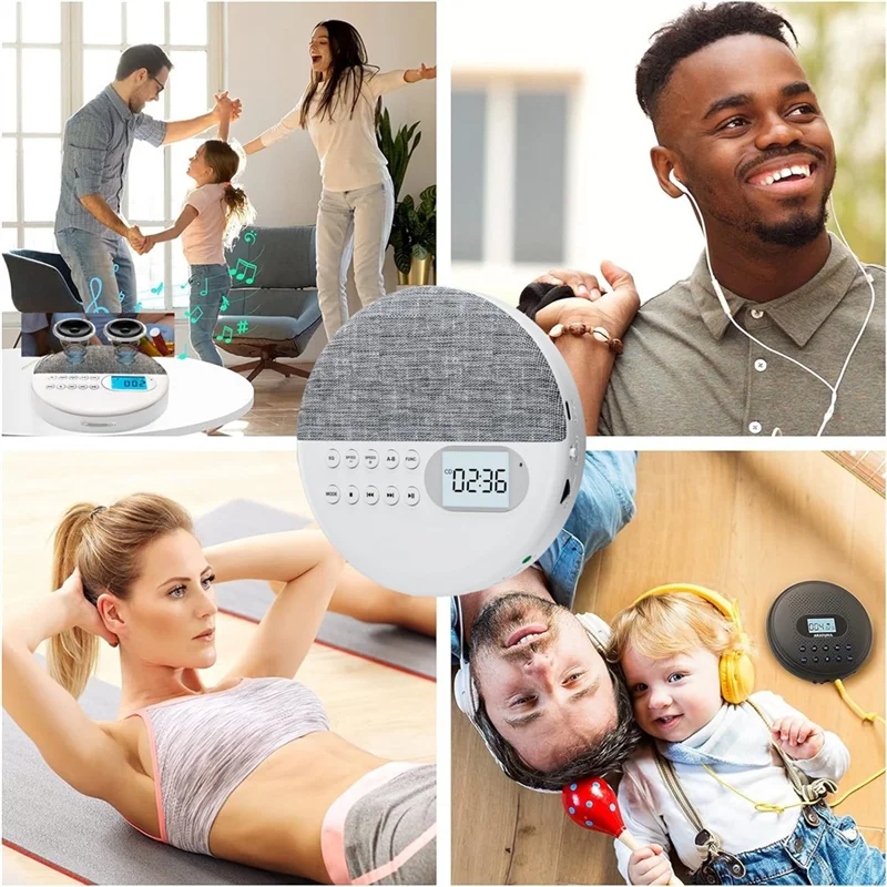 Nuovo lettore audio multifunzione Lettore CD MP3 doppio stereo Macchina per l'apprendimento dell'inglese Macchina per la ripetizione dell'educazione fetale