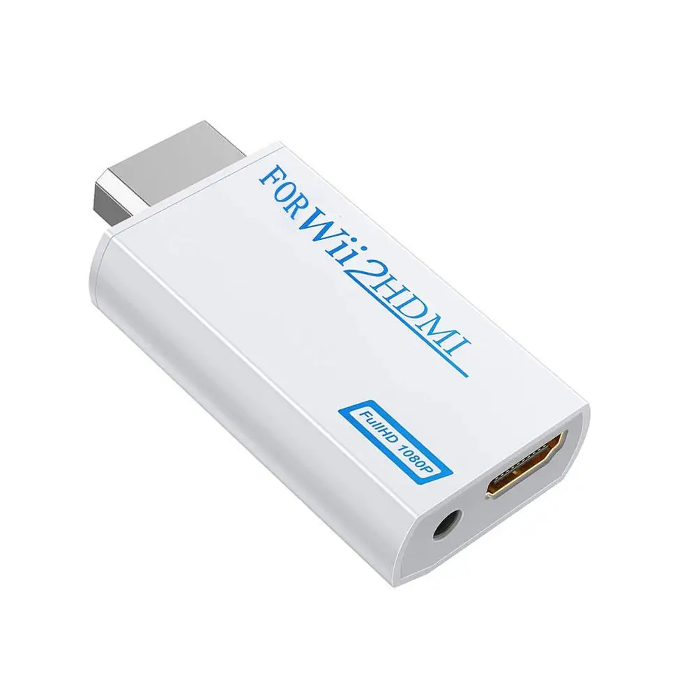 Voor Wii Naar HDMI-compatibele Adapter Converter 3.5mm Audio Voor PC HDTV Monitor 1080P 720P Wii2 Naar HDMI WII2HDMI Converter Adapter