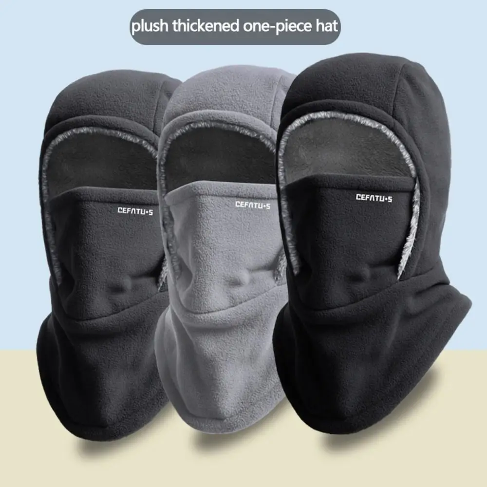 Winter Cycling Head Cover Windproof Cold Proof Balaclava Cycling Cap Thickned Convenient Pullover Hats for Outdoor Cycling