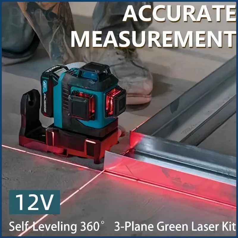 Makita 16 Line High-precision 3D-4D 360 ° Horizontal Vertical Green Laser Level, Wall Mounted Portable Power Tools