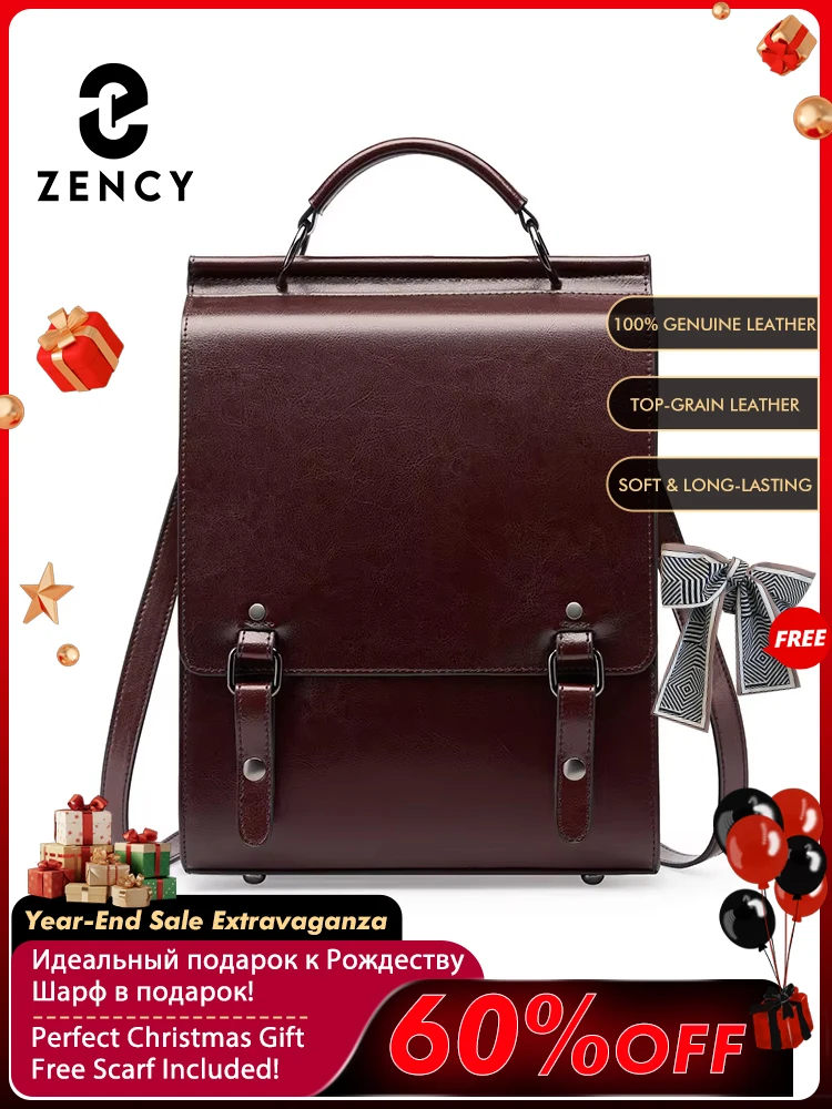 Zency Female Fashion Backpack Retro England Style Student Satchel Laptop Rucksack Women A4 Shoulder Bag School Bags Office