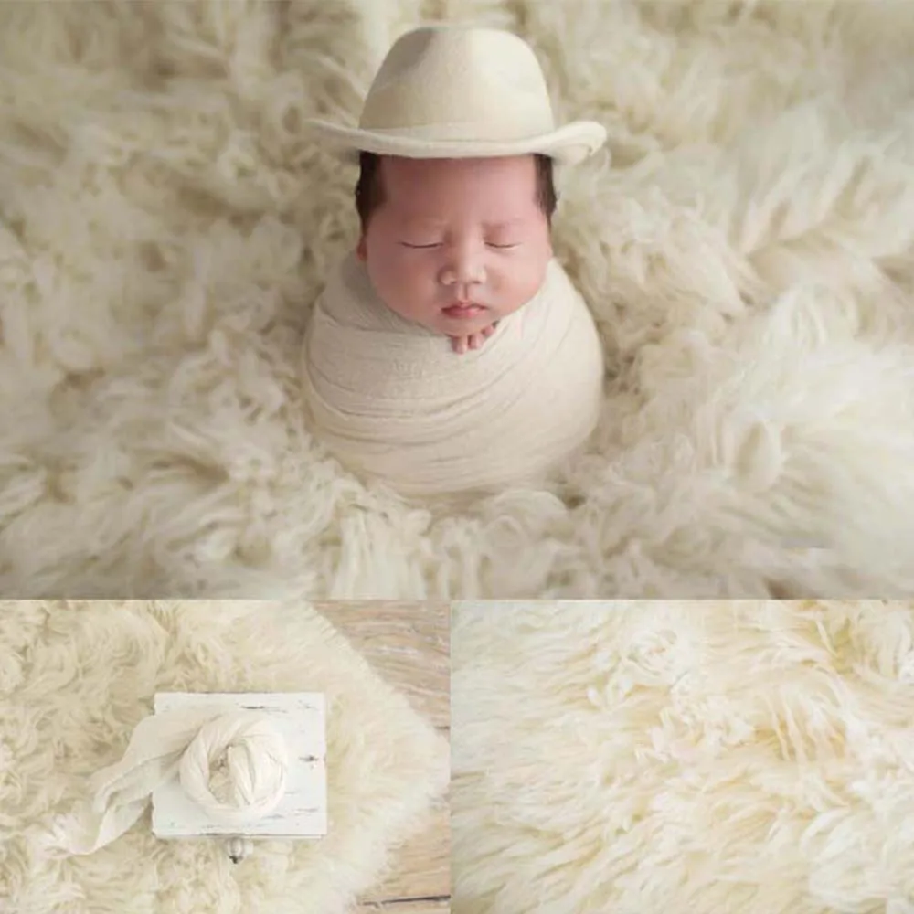 150x90cm selimut wol fotografi baru lahir selimut wol Yunani latar belakang boneka alat peraga Studio bayi membungkus alat peraga menembak Aksesori