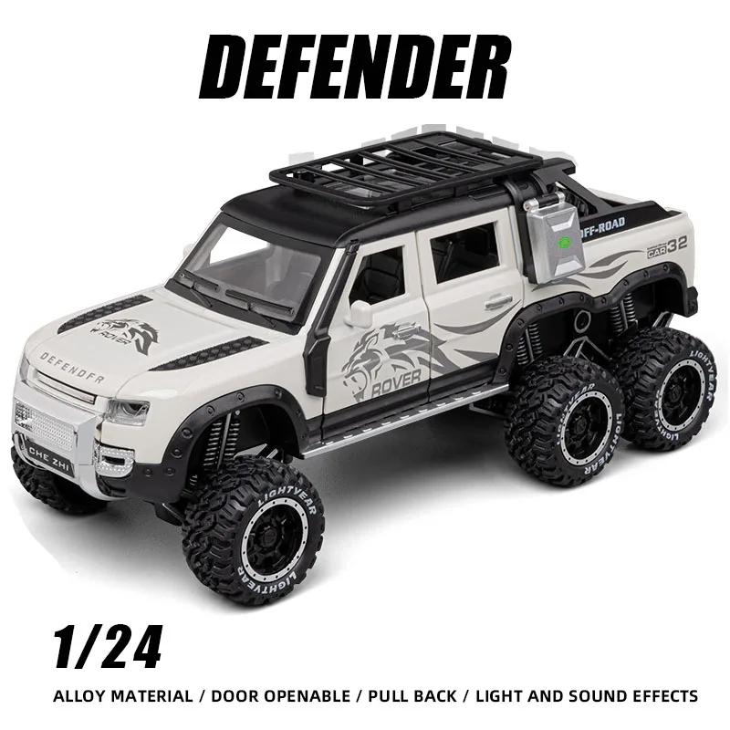 

1:24 Defender Off-road Vehicle Diecast Alloy Model Hot Wheel Collection Metal Car Toy Boy Pull Back Classic Fast Furious One