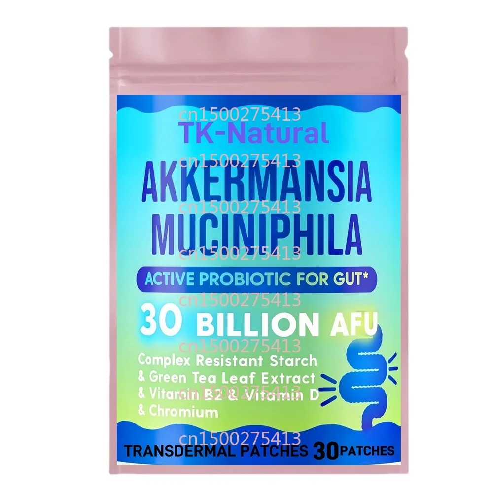 

30 пластырей Akkermansia Probiotic Transdermal Patches GLP-1 для женщин и мужчин, Gut Health, Digestive, Metabolic, Immune