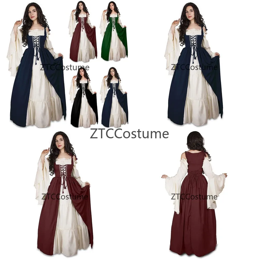 

Medieval Punk Dress Cosplay Costume Women Gothic Victorian Palace Princess Carnival Party Halloween Vestido Robe
