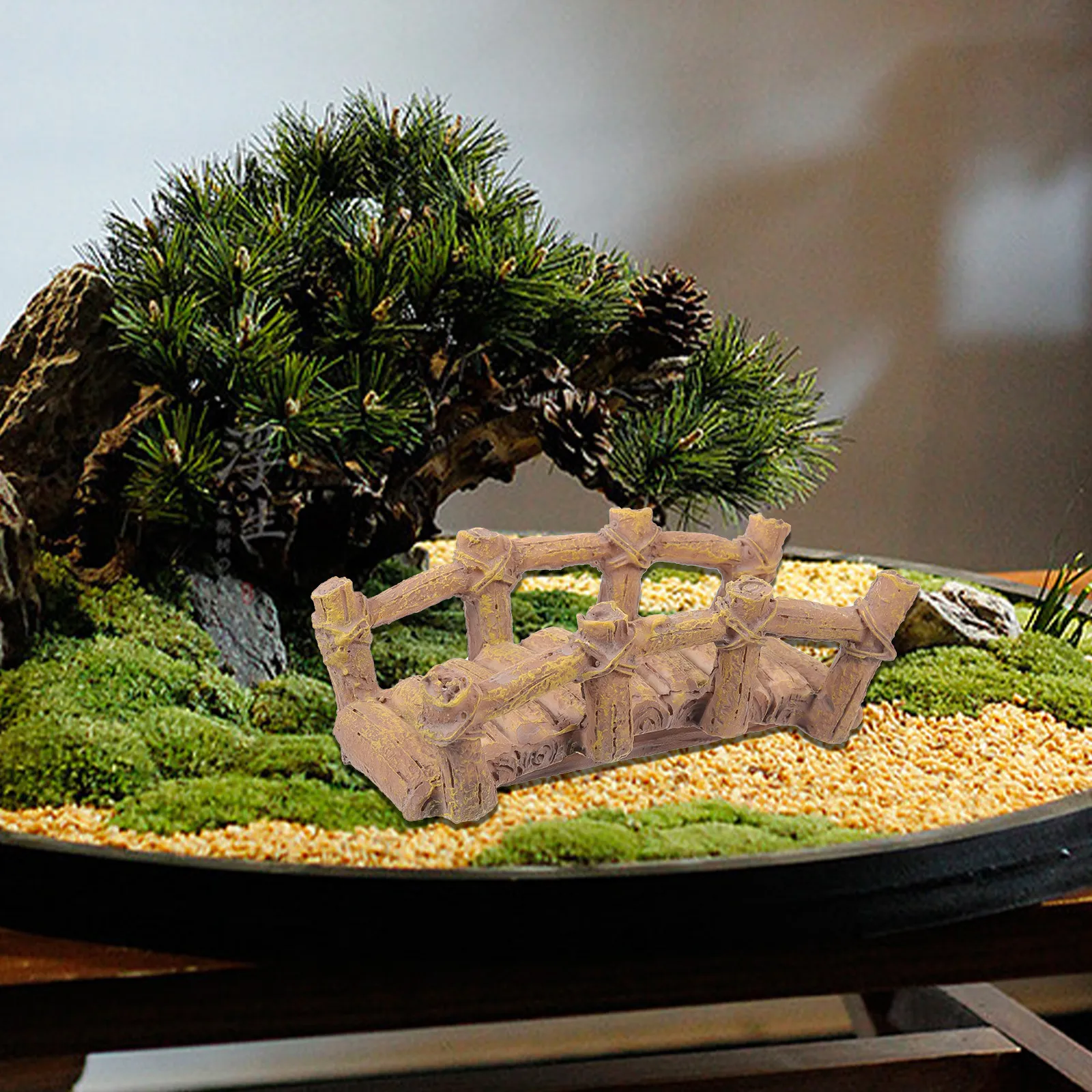 Tiny Resin Bridge Decoration for Sand Table Micro Landscaping Garden Yard Home Office Decor Miniature Bridge Prop Fashionable