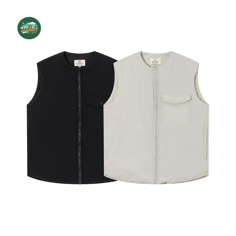 

W2EJOURNEY Top Quality EU US Size Luxury Outdoor Wear Winter Solid Color Hunting Fishing Man Vest