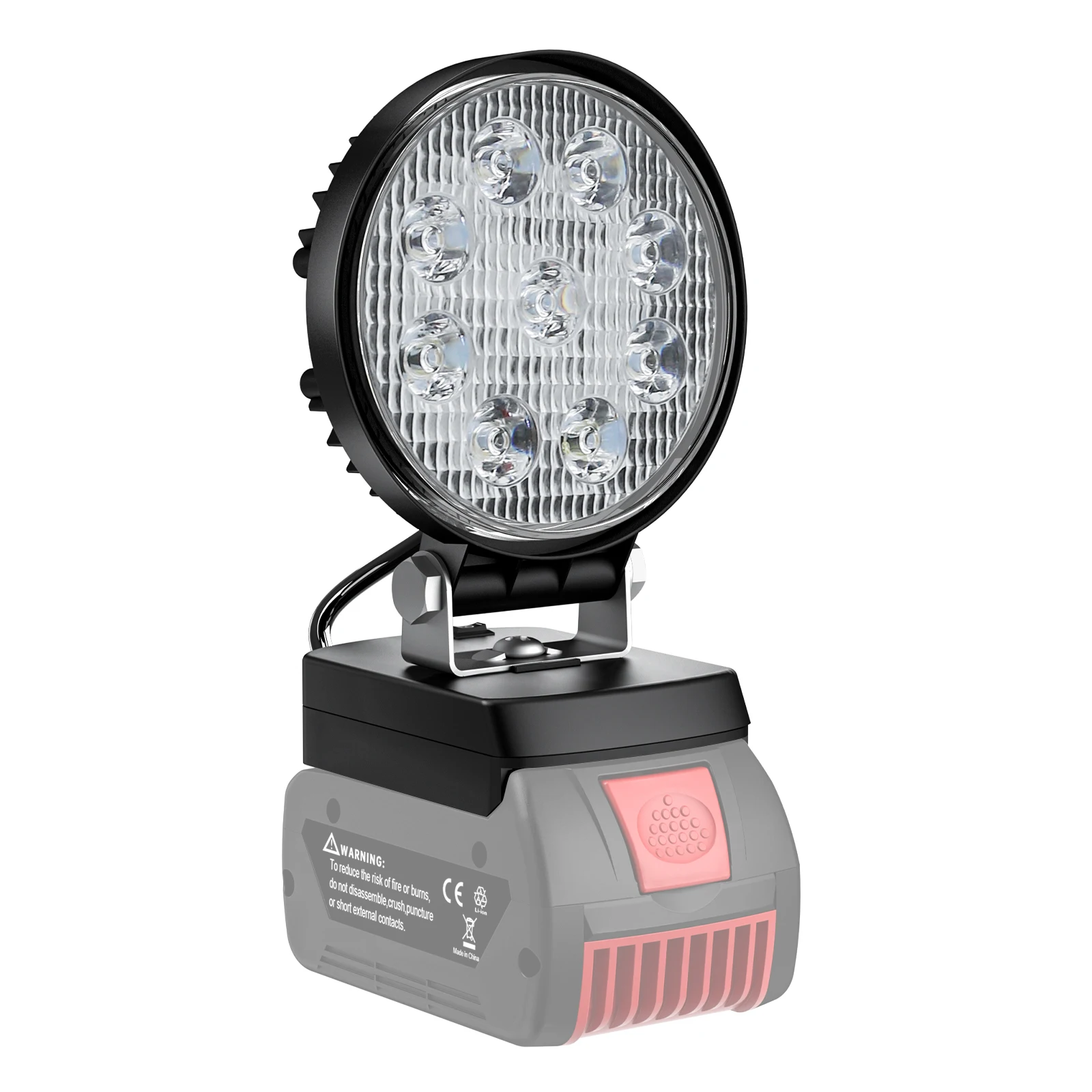 Turpow 27W LED Work Light Comblity For Bosch BAT618 Li-ion Battery 18V LED Flashlight Batteries Tool Lamp Flood Lights