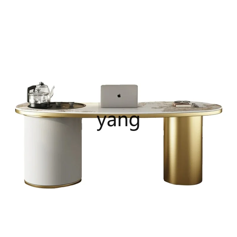 

LCX rock slab large tea table simple integrated set creative tea table and chair combination