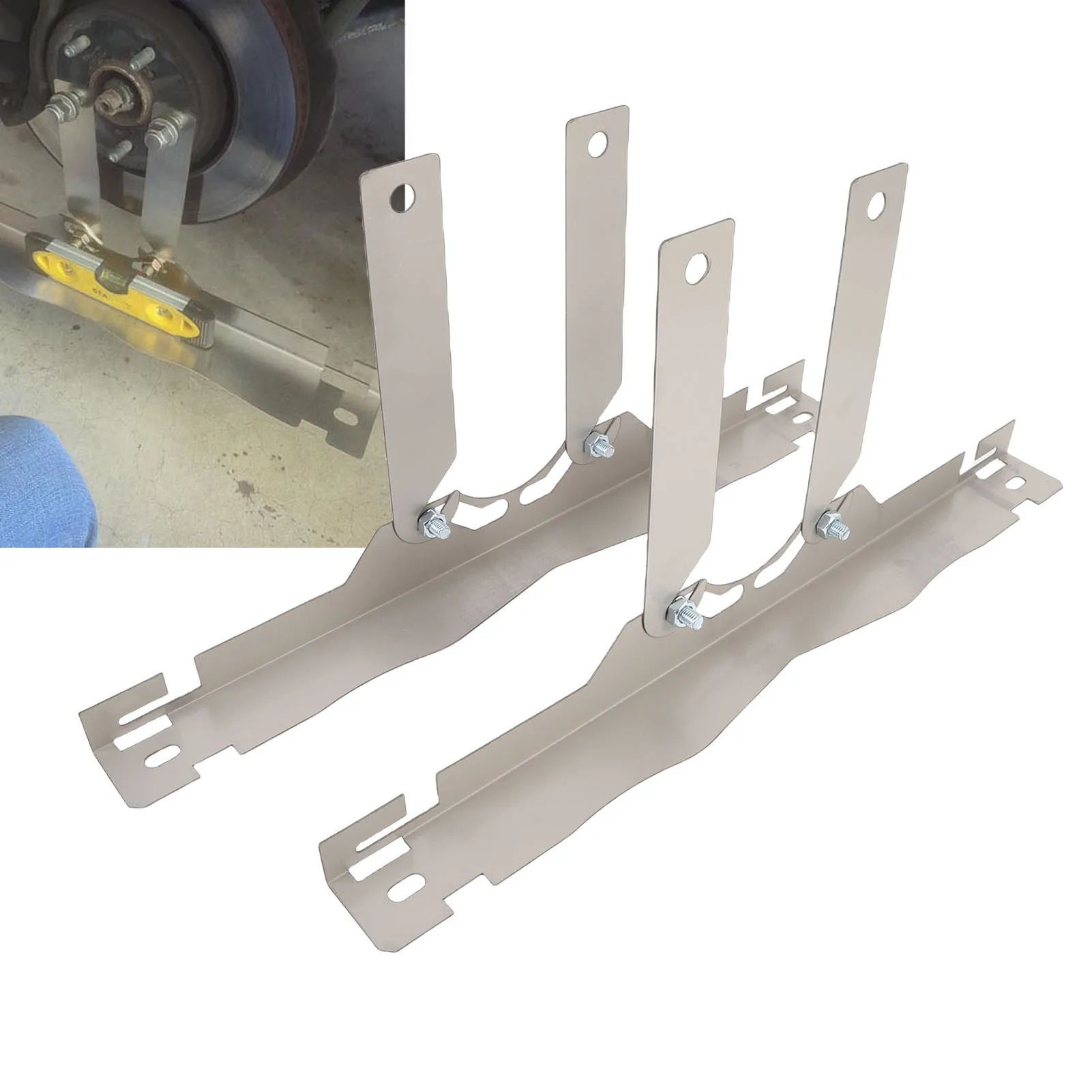 

2 шт., инструменты для выравнивания угла колеса, инструмент для выравнивания пальцев, пластина, 4 удлинительные кронштейны, дизайн отверстий для автомобильного UTV ATV