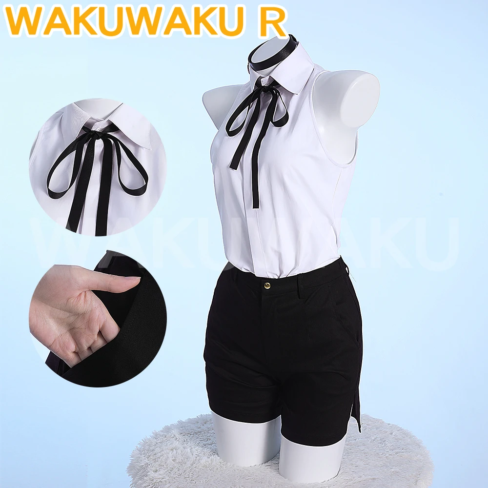 

IN STOCK Reze Cosplay Costume Game Cosplay WakuWaku-R Chainsa Halloween Reze Cosplay Whit Shirt Tie Women Uniform Cosplay