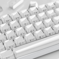 XVX  Korean White Jelly Keycaps 113 Keys Ice Crystal Pink OEM Profile Keycap for Cherry MX 75 keyboard