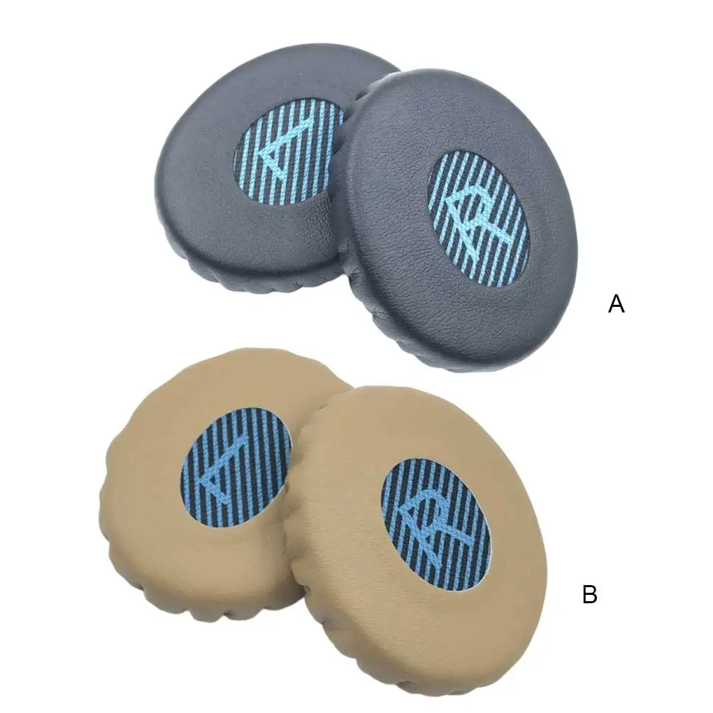 ヘッドフォン用イヤーマフ、ブラックイヤーパッド、ヘッドセットスペアパーツ、1ペア