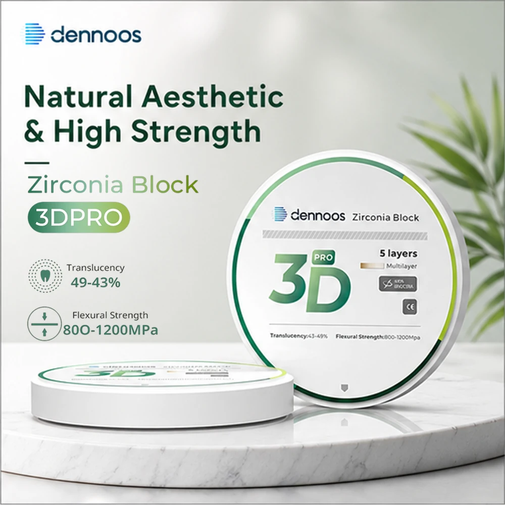 

LODDEN Dennoos 3D PRO Zirconia Dental Multilayer Block Disc VITA 16 Colors for CAD CAM Dental Lab Building Blocks Materials