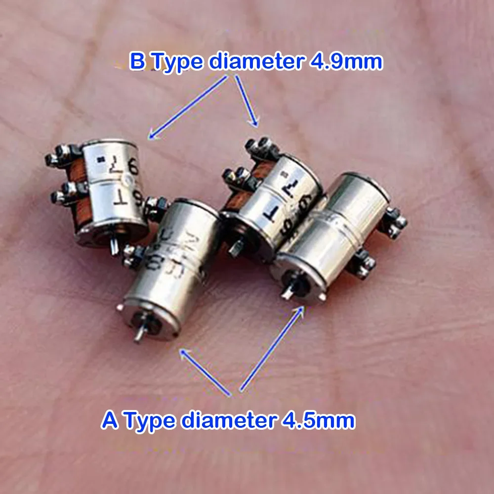 5PCS  DC 5V Ultra-mini 2-phase 4-wire 4.5MM 4.9MM Precision Micro Mini Step Stepper Motor  Accessories 4.5mm*8.6mm