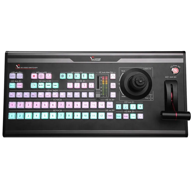 Winwet HY-1650HD Video Switcher Control Panel Video Recording Equipment ODM Director Keyboard for Live Broadcast