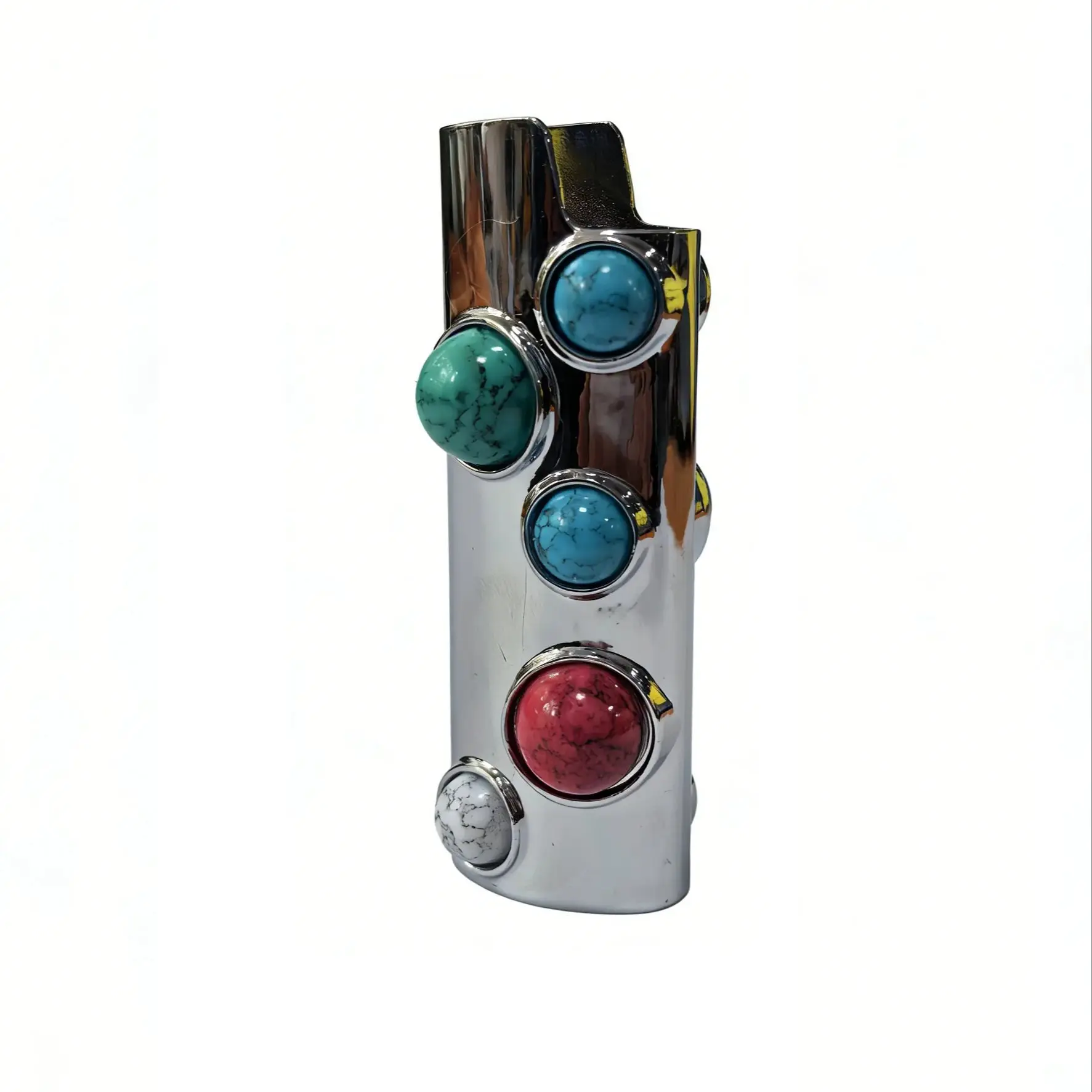 Bright Chrome Decorative Shell Cover Holder, Suitable For Bic J6 Full-Size Shell, Meteorite Crater Shape, Can Diy Paste Drill