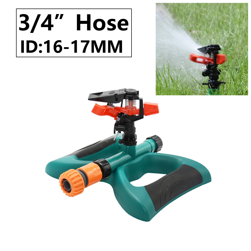 Adjustable Garden Lawn Sprinkler Rocker Nozzles Holder Rotating Sprinkler Irrigation Watering With 1/2