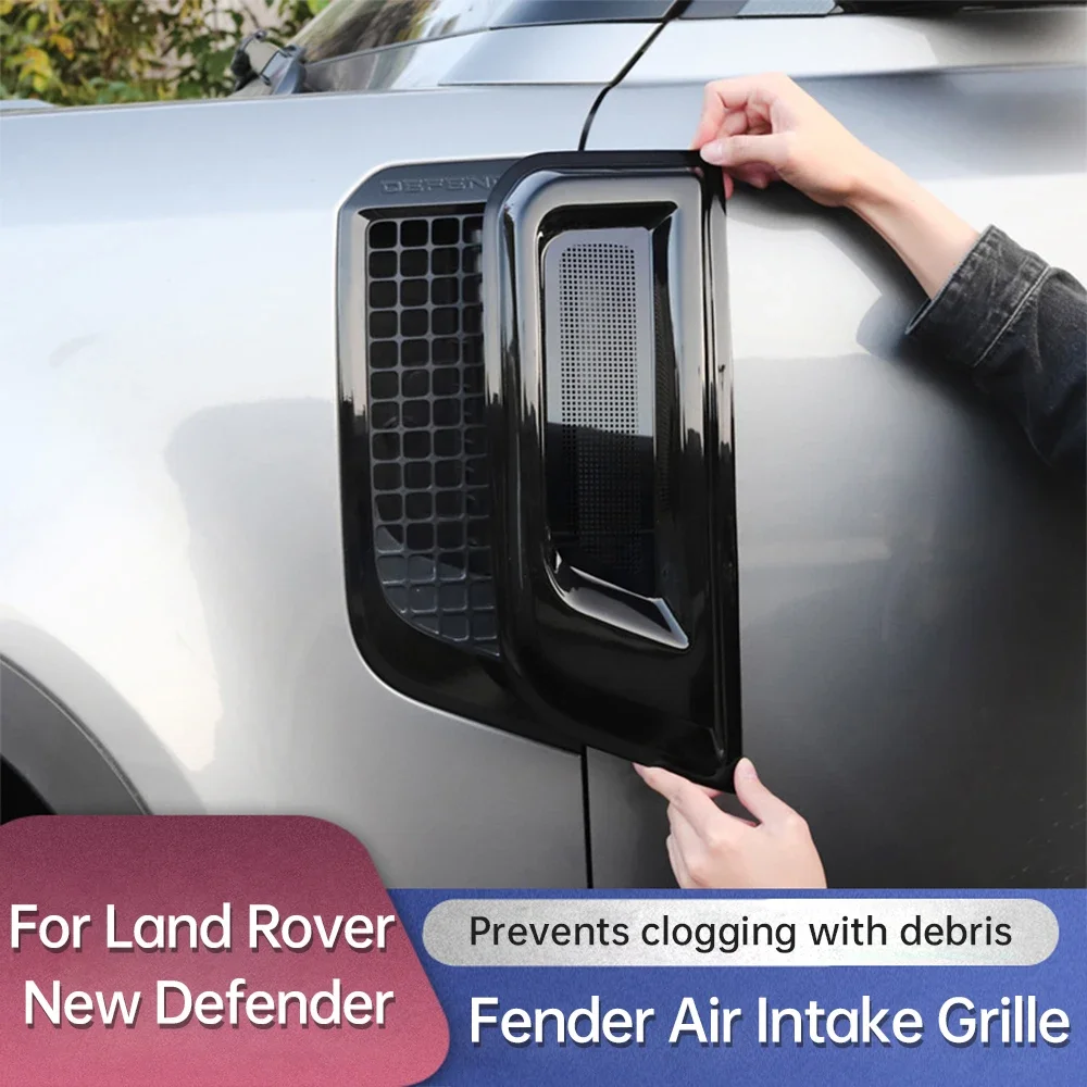 Car Leaf Board Air Intake Grille Insect Proof Grille Fender Screen Anti-Blocking Cover For Land Rover Defender 90 110 2020-2024
