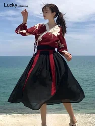 Retro japanischen Stil Vintage Haori Kawaii Mädchen Frauen Foral Kimono Kleid für Party Yukata asiatische Kleidung Röcke Vestidos Hanfu