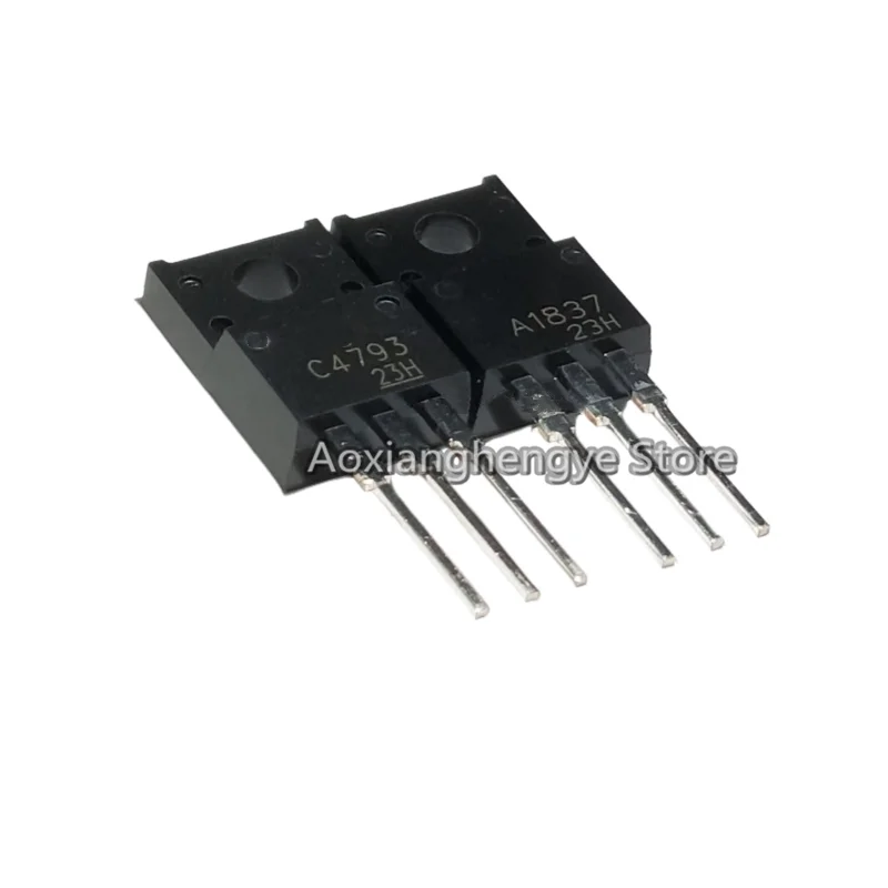 5PCS 2SA1837 2SC4793 A1837 C4793 TO-220F PNP NPN 230V 1A Audio power amplifier triode