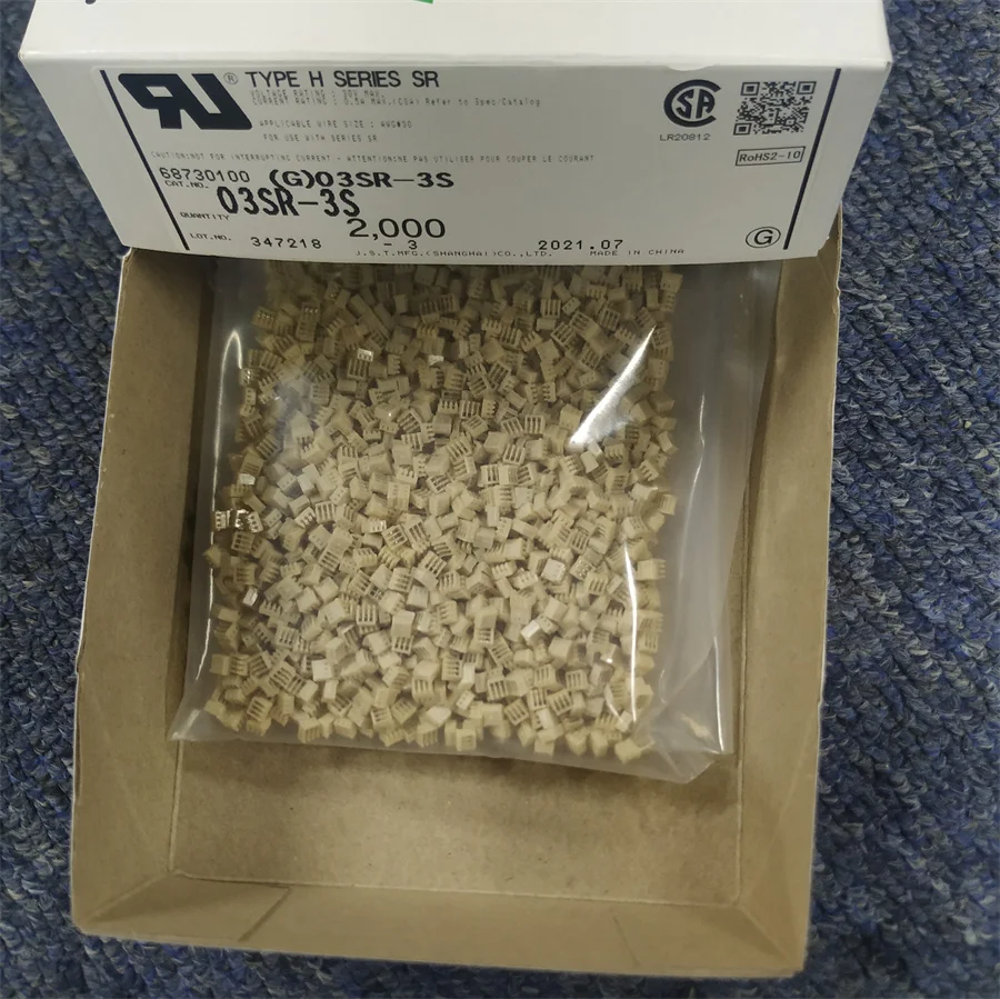 JST 커넥터 와이어링 하네스 포함 새 부품, CONN RCPT 3POS IDC 30AWG TIN 03SR-3S 04ASR-30S