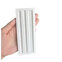 Rope Cotton Silicone Mould Macrame Straw Border Wedding Fondant Cake Decorating Clay Molds DIY