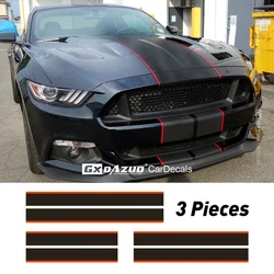 35/45x385cm Racing Stripes Pinstripe Car Wrap Stickers and Decals For Mustang 2015-2022 Car Decal Auto Hood Racing Vinyl