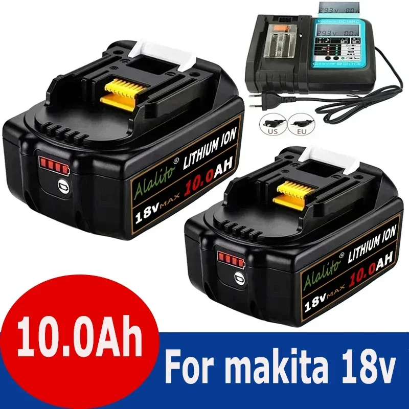 

BL1860 for makita 18v 10Ah original battery bl1830 bl1860 bl1850B tool batteries compatible for Makita 18 Volt wireless grinder