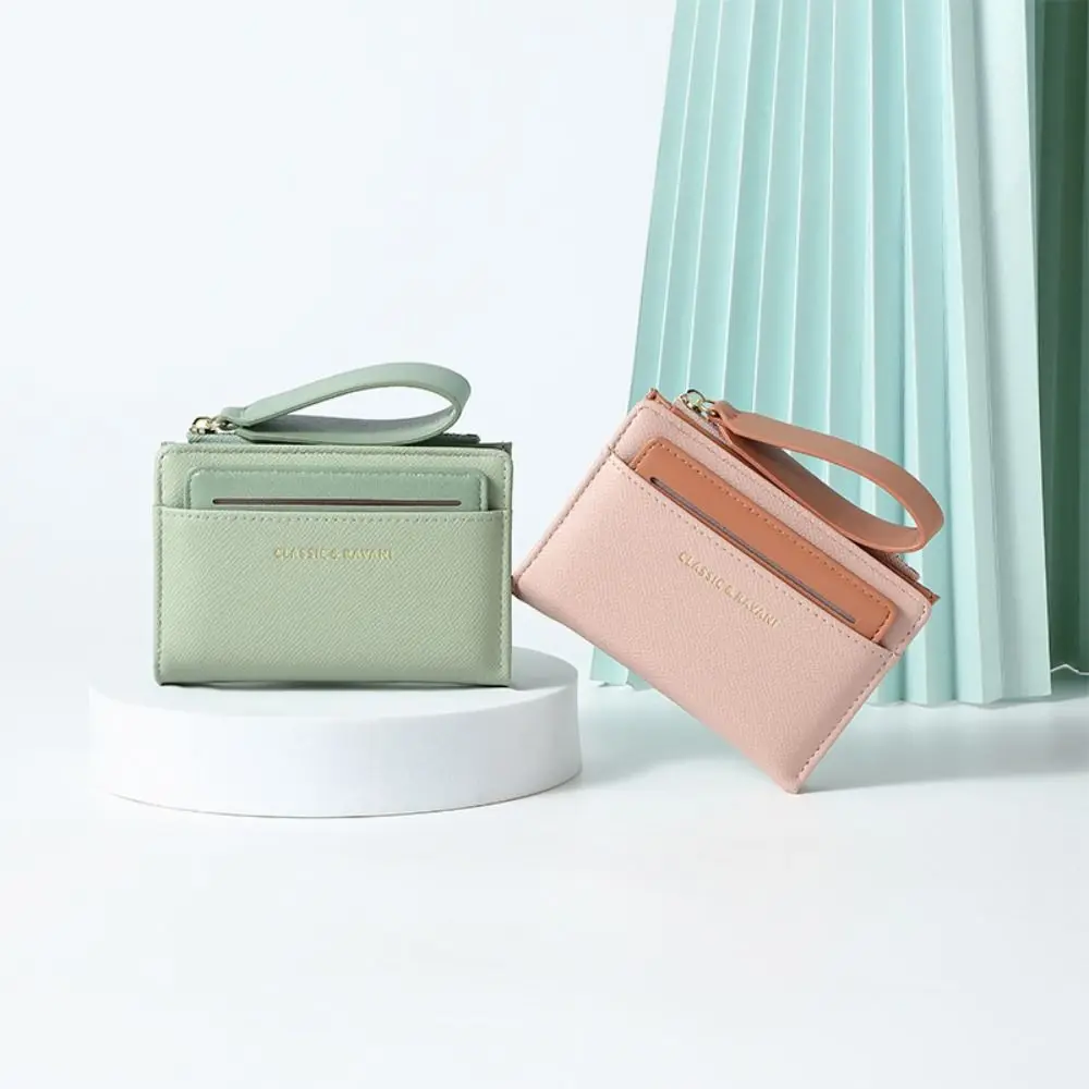 

Ins PU Leather Short Wallets Korean Style Portable Women Clutch Bag Multifunctional Coin Purse Change Bag Outdoor