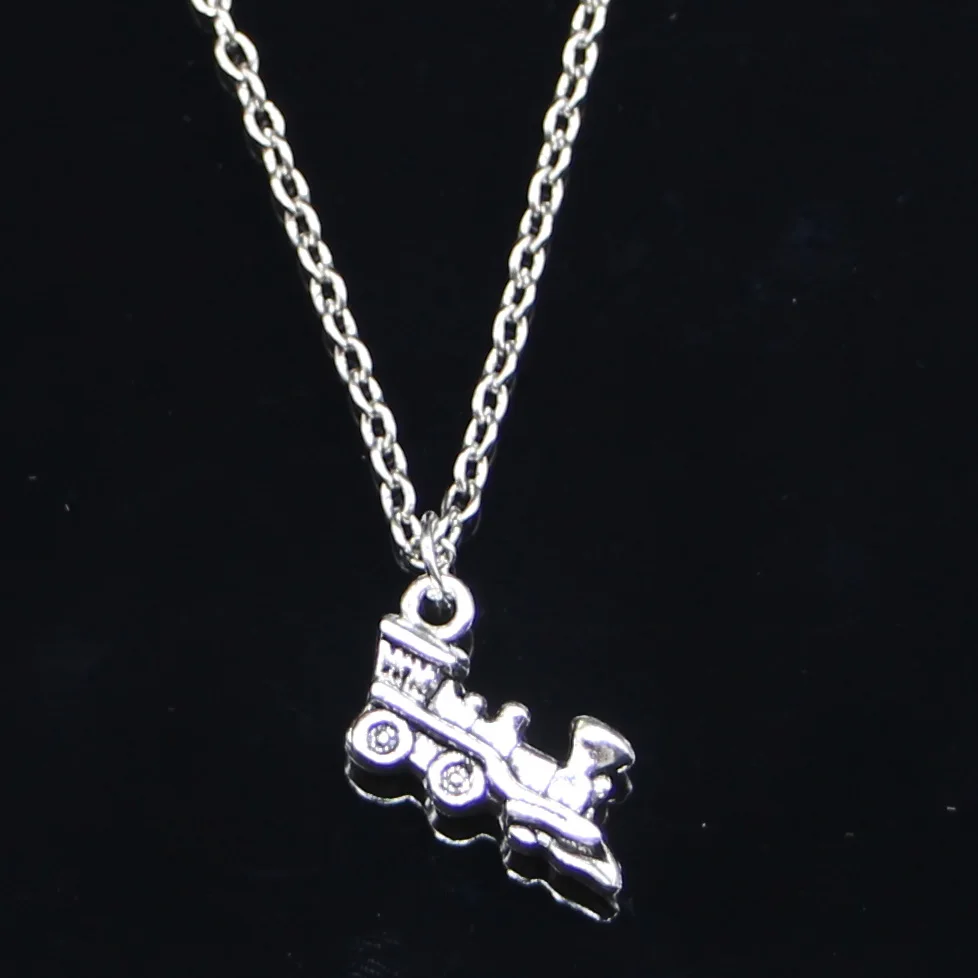 20pcs New Fashion Necklace 17x12mm double sided train Pendants Short Long Women Men Colar Gift Jewelry Choker