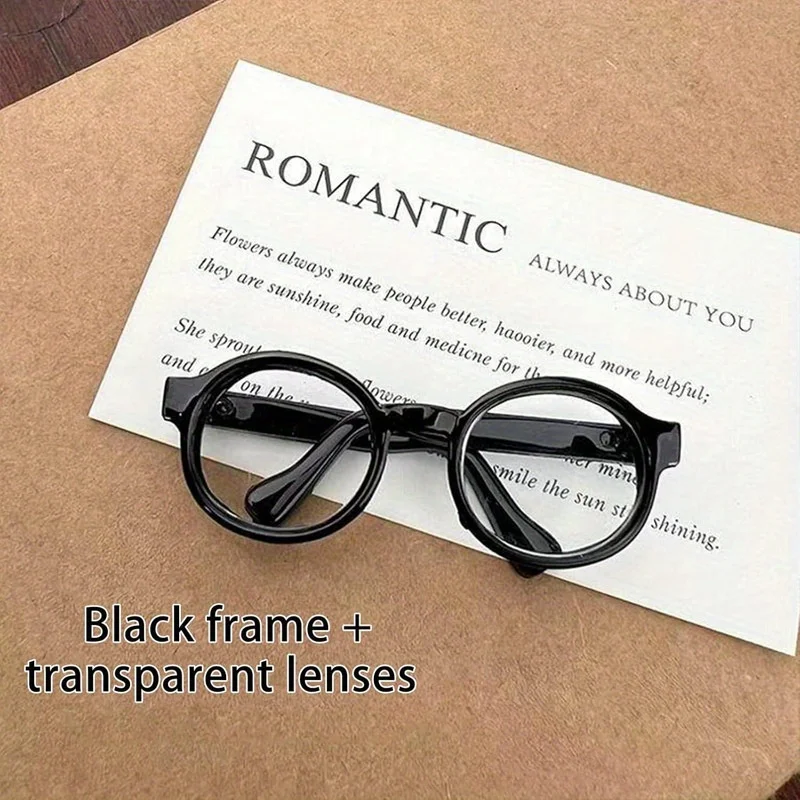 Suitable for Labubu doll glasses 4-piece set, with transparent lenses suitable for doll clothing accessories (without dolls)