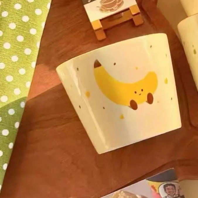 Cute Fruit Ode Ceramic Cup Household New High-value Coffee Cup Milk Cup Breakfast Cup Mug