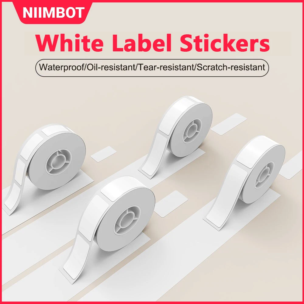 NIIMBOT D110 D11 D101 Portable Mini Thermal Printer Label Printing White Paper Waterproof Thermal Label Roll Printing Sticker