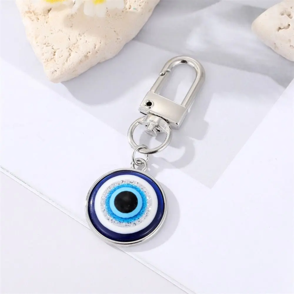 Cute Resin Star Demon Eye Keychain Alloy Palm Turkish Blue Eye Pendant Car Pendents Folk Style Daily