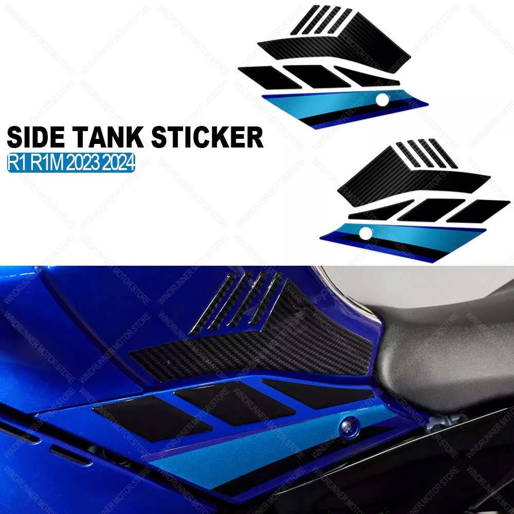 

Waterproof Protective Sticker Motorcycle Side Protectors Tank Sticker 3D Motorcycle Resin Stickers For Yamaha R1 R1M 2023 2024