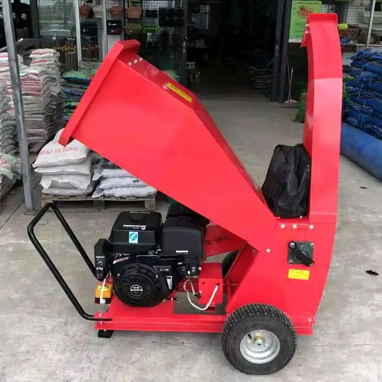 

Customized High Performance Wood Chipper Petrol Powered Fast Shredding Machine Portable Wheeled For Garden Yard Maintenance