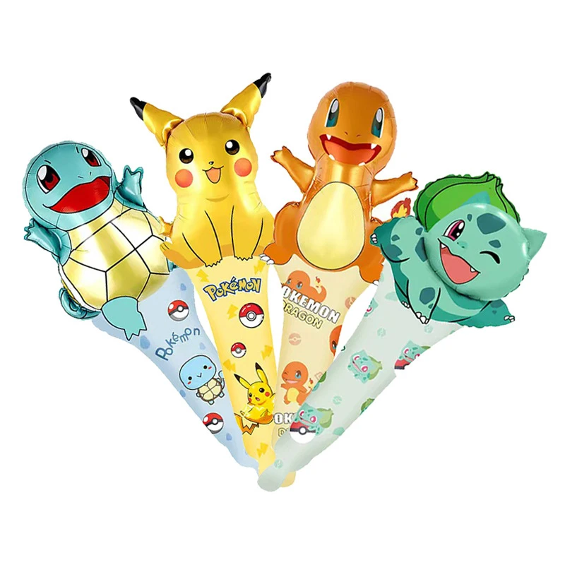 Motyw Pokemon dekoracje na imprezę urodzinową klasyczny kreskówka jednorazowe zastawy stołowe zestaw lateksowy balony z folii aluminiowej materiały